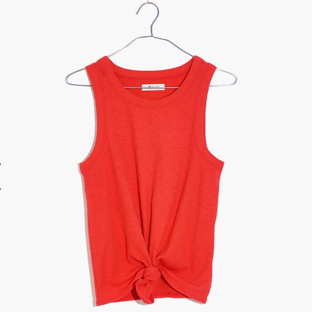 Madewell Audio Knot-Front Tank Top - Picture 1 of 5